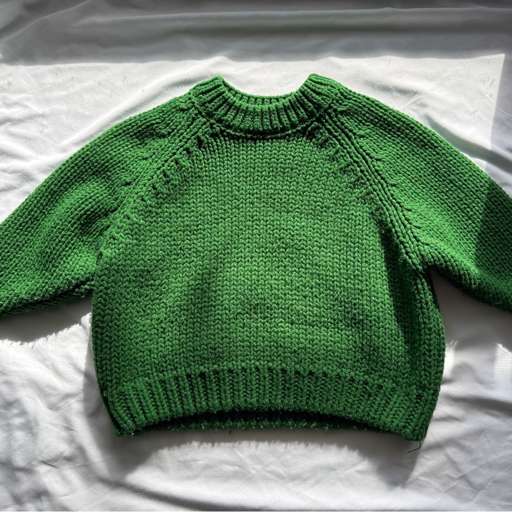 Quality Thick Knit Kelly Green Sweater Kids 3-4T